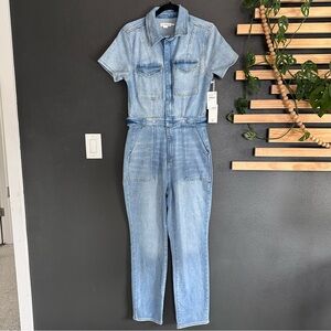 Good American “Fit for Success” Denim Jumpsuit — Size L — NWT